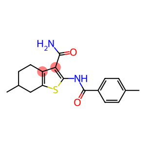 6-methyl-2-[(4-methylbenzoyl)amino]-4,5,6,7-tetrahydro-1-benzothiophene-3-carboxamide