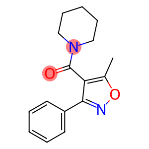 1-(5-methyl-3-phenyl-1,2-oxazole-4-carbonyl)piperidine