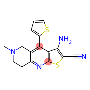 3-amino-6-methyl-4-(2-thienyl)-5,6,7,8-tetrahydrothieno[2,3-b][1,6]naphthyridine-2-carbonitrile