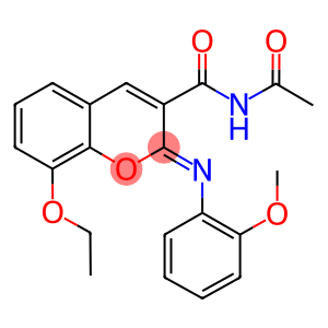 N-acetyl-8-ethoxy-2-[(2-methoxyphenyl)imino]-2H-chromene-3-carboxamide