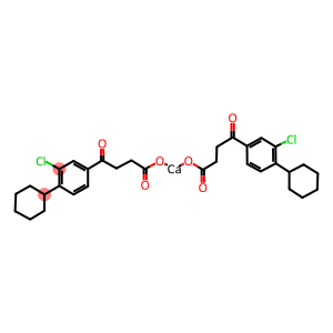 calcium 3-chloro-4-cyclohexyl-gamma-oxobenzenebutyrate