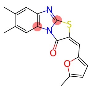 6,7-dimethyl-2-[(5-methyl-2-furyl)methylene][1,3]thiazolo[3,2-a]benzimidazol-3(2H)-one