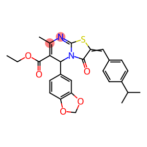 ethyl 5-(1,3-benzodioxol-5-yl)-2-(4-isopropylbenzylidene)-7-methyl-3-oxo-2,3-dihydro-5H-[1,3]thiazolo[3,2-a]pyrimidine-6-carboxylate