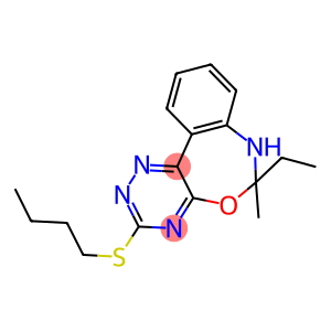 3-(butylsulfanyl)-6-ethyl-6-methyl-6,7-dihydro[1,2,4]triazino[5,6-d][3,1]benzoxazepine