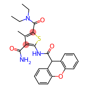 N~2~,N~2~-diethyl-3-methyl-5-[(9H-xanthen-9-ylcarbonyl)amino]-2,4-thiophenedicarboxamide