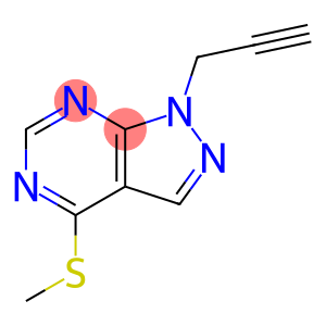 1H-Pyrazolo[3,4-d]pyrimidine, 4-(methylthio)-1-(2-propyn-1-yl)-