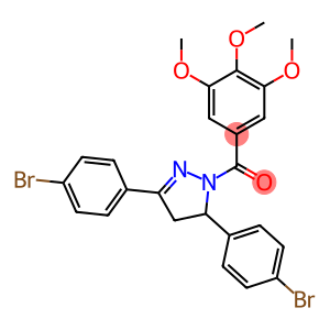 3,5-bis(4-bromophenyl)-1-(3,4,5-trimethoxybenzoyl)-4,5-dihydro-1H-pyrazole