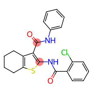 2-[(2-chlorobenzoyl)amino]-N-phenyl-4,5,6,7-tetrahydro-1-benzothiophene-3-carboxamide