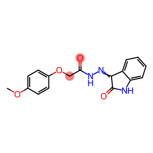 Acetic acid, 2-(4-methoxyphenoxy)-, 2-(1,2-dihydro-2-oxo-3H-indol-3-ylidene)hydrazide