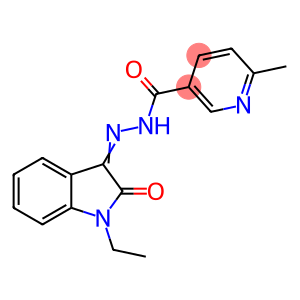 N'-(1-ethyl-2-oxo-1,2-dihydro-3H-indol-3-ylidene)-6-methylnicotinohydrazide