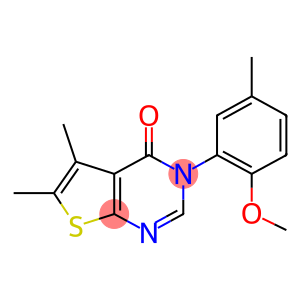 3-(2-methoxy-5-methylphenyl)-5,6-dimethylthieno[2,3-d]pyrimidin-4(3H)-one