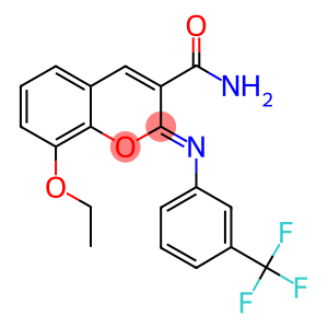 8-ethoxy-2-{[3-(trifluoromethyl)phenyl]imino}-2H-chromene-3-carboxamide