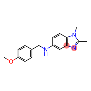 N-[(4-methoxyphenyl)methyl]-1,2-dimethyl-3H-benzimidazol-1-ium-5-amine