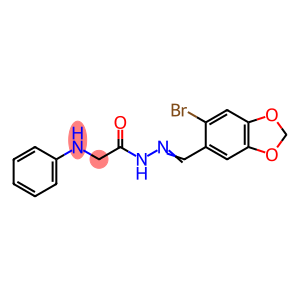 2-anilino-N'-[(6-bromo-1,3-benzodioxol-5-yl)methylene]acetohydrazide