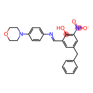 4-benzyl-2-nitro-6-({[4-(4-morpholinyl)phenyl]imino}methyl)phenol