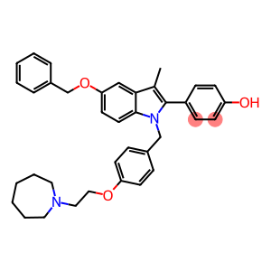 Phenol, 4-[1-[[4-[2-(hexahydro-1H-azepin-1-yl)ethoxy]phenyl]methyl]-3-methyl-5-(phenylmethoxy)-1H-indol-2-yl]-