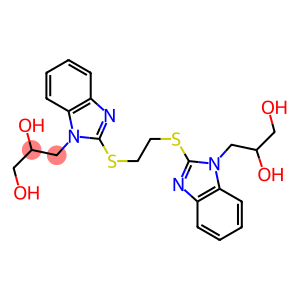 3-{2-[(2-{[1-(2,3-dihydroxypropyl)-1H-benzimidazol-2-yl]sulfanyl}ethyl)sulfanyl]-1H-benzimidazol-1-yl}-1,2-propanediol