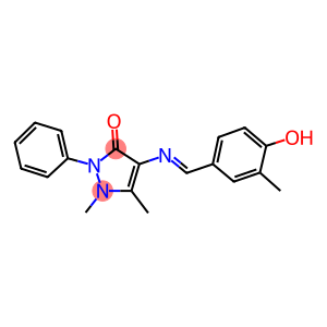 4-[(4-hydroxy-3-methylbenzylidene)amino]-1,5-dimethyl-2-phenyl-1,2-dihydro-3H-pyrazol-3-one