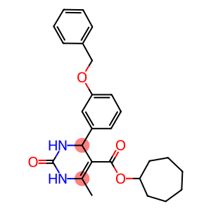 cycloheptyl 4-[3-(benzyloxy)phenyl]-6-methyl-2-oxo-1,2,3,4-tetrahydro-5-pyrimidinecarboxylate