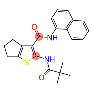 2-[(2,2-dimethylpropanoyl)amino]-N-(1-naphthyl)-5,6-dihydro-4H-cyclopenta[b]thiophene-3-carboxamide