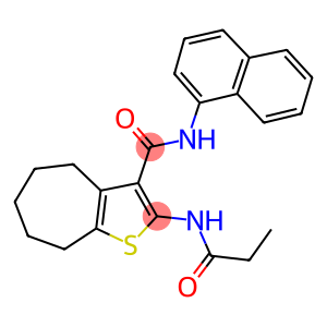 N-(1-naphthyl)-2-(propionylamino)-5,6,7,8-tetrahydro-4H-cyclohepta[b]thiophene-3-carboxamide