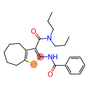 2-(benzoylamino)-N,N-dipropyl-5,6,7,8-tetrahydro-4H-cyclohepta[b]thiophene-3-carboxamide