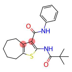 2-[(2,2-dimethylpropanoyl)amino]-N-phenyl-5,6,7,8-tetrahydro-4H-cyclohepta[b]thiophene-3-carboxamide