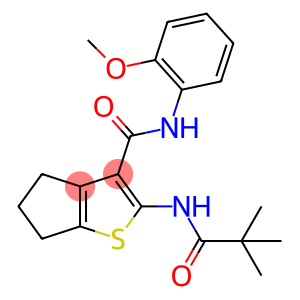 2-[(2,2-dimethylpropanoyl)amino]-N-(2-methoxyphenyl)-5,6-dihydro-4H-cyclopenta[b]thiophene-3-carboxamide