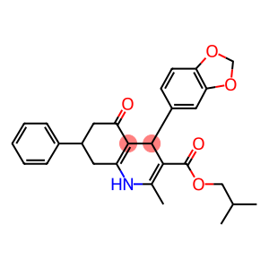 isobutyl 4-(1,3-benzodioxol-5-yl)-2-methyl-5-oxo-7-phenyl-1,4,5,6,7,8-hexahydro-3-quinolinecarboxylate