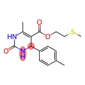 5-Pyrimidinecarboxylic acid, 1,2,3,4-tetrahydro-6-methyl-4-(4-methylphenyl)-2-oxo-, 2-(methylthio)ethyl ester