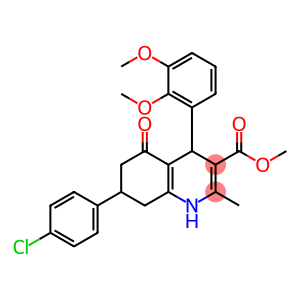 methyl 7-(4-chlorophenyl)-4-(2,3-dimethoxyphenyl)-2-methyl-5-oxo-1,4,5,6,7,8-hexahydro-3-quinolinecarboxylate