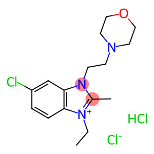 5-chloro-1-ethyl-2-methyl-3-(2-morpholinoethyl)benzimidazolium chloride monohydrochloride