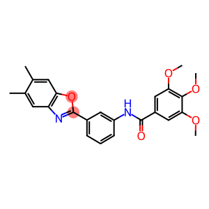 N-[3-(5,6-dimethyl-1,3-benzoxazol-2-yl)phenyl]-3,4,5-trimethoxybenzamide