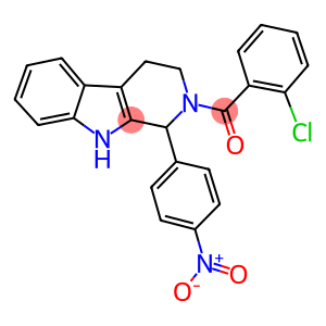 2-(2-chlorobenzoyl)-1-{4-nitrophenyl}-2,3,4,9-tetrahydro-1H-beta-carboline