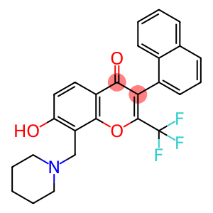 7-hydroxy-3-(1-naphthyl)-8-(1-piperidinylmethyl)-2-(trifluoromethyl)-4H-chromen-4-one