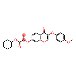 Propanoic acid, 2-[[3-(4-methoxyphenoxy)-4-oxo-4H-1-benzopyran-7-yl]oxy]-, cyclohexyl ester