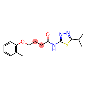 N-(5-isopropyl-1,3,4-thiadiazol-2-yl)-4-(2-methylphenoxy)butanamide