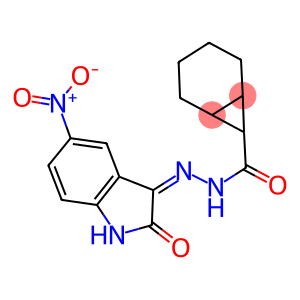 N'-{5-nitro-2-oxo-1,2-dihydro-3H-indol-3-ylidene}bicyclo[4.1.0]heptane-7-carbohydrazide