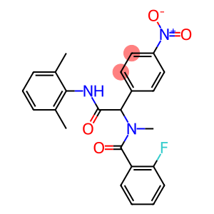 Benzeneacetamide, N-(2,6-dimethylphenyl)-alpha-[(2-fluorobenzoyl)methylamino]-4-nitro- (9CI)