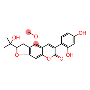 7H-Furo[3,2-g][1]benzopyran-7-one, 6-(2,4-dihydroxyphenyl)-2,3-dihydro-2-(1-hydroxy-1-methylethyl)-4-methoxy-, (-)-