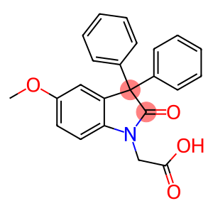 1H-Indole-1-acetic acid, 2,3-dihydro-5-methoxy-2-oxo-3,3-diphenyl-