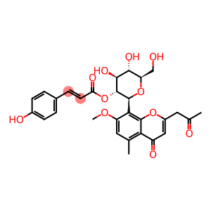 4H-1-Benzopyran-4-one, 8-[2-O-[(2E)-3-(4-hydroxyphenyl)-1-oxo-2-propen-1-yl]-β-D-glucopyranosyl]-7-methoxy-5-methyl-2-(2-oxopropyl)-