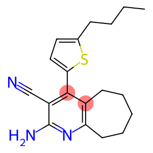 2-amino-4-(5-butyl-2-thienyl)-6,7,8,9-tetrahydro-5H-cyclohepta[b]pyridine-3-carbonitrile