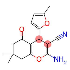 2-amino-7,7-dimethyl-4-(5-methylfuran-2-yl)-5-oxo-5,6,7,8-tetrahydro-4H-chromene-3-carbonitrile