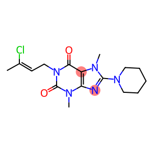 1-(3-chloro-2-butenyl)-3,7-dimethyl-8-(1-piperidinyl)-3,7-dihydro-1H-purine-2,6-dione