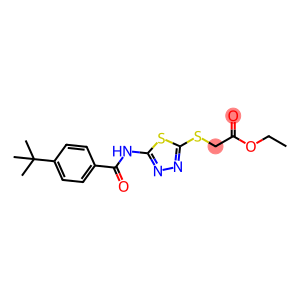 ethyl 2-[(5-{[4-(tert-butyl)benzoyl]amino}-1,3,4-thiadiazol-2-yl)sulfanyl]acetate