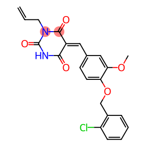 1-allyl-5-{4-[(2-chlorobenzyl)oxy]-3-methoxybenzylidene}-2,4,6(1H,3H,5H)-pyrimidinetrione