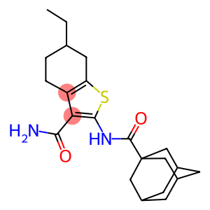 2-[(1-adamantylcarbonyl)amino]-6-ethyl-4,5,6,7-tetrahydro-1-benzothiophene-3-carboxamide