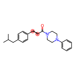 3-(4-ISOBUTYLPHENYL)-1-(4-PHENYLPIPERAZINO)-2-PROPEN-1-ONE