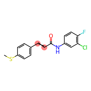 N-(3-CHLORO-4-FLUOROPHENYL)-3-[4-(METHYLSULFANYL)PHENYL]ACRYLAMIDE